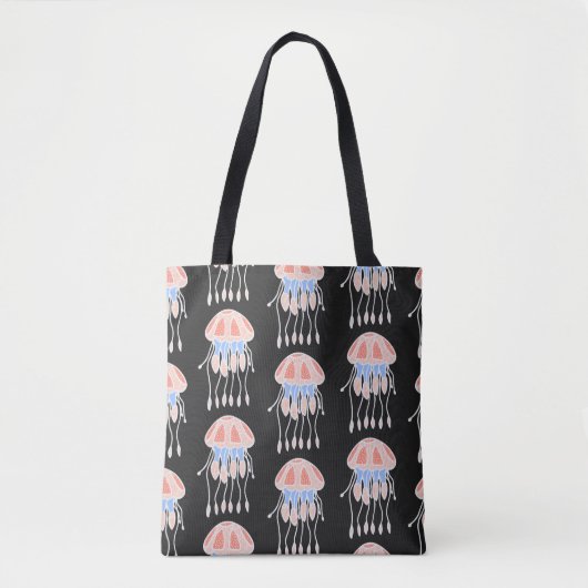 Geweldige  naadloze patronen van kwallen. B Tote Bag (Voorkant)