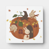 Geweldige najaar: Bunny & Pumpkin Fotoplaat (Voorkant)