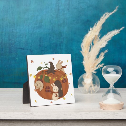 Geweldige najaar: Bunny & Pumpkin Fotoplaat (Insitu)