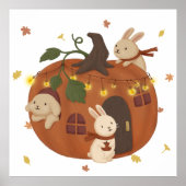 Geweldige najaar: Bunny & Pumpkin Poster (Voorkant)