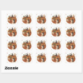 Geweldige najaar: Bunny & Pumpkin Vierkante Sticker (Vel)