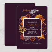 Geweldige najaarsuitnodiging kaart (Voorkant / Achterkant)