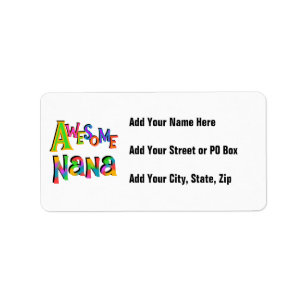 Geweldige Nana T-shirts en geschenken Etiket