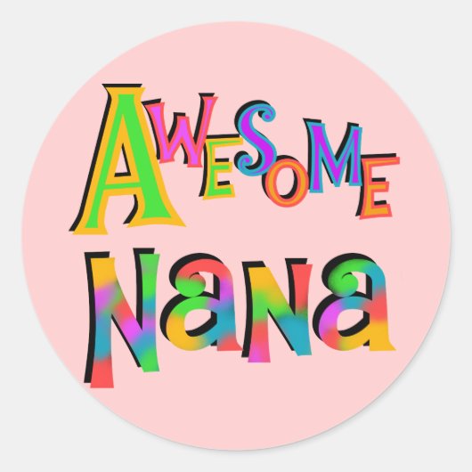 Geweldige Nana T-shirts en geschenken Ronde Sticker (Voorkant)