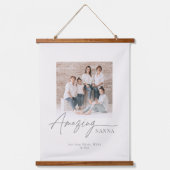 Geweldige Nanna Gepersonaliseerde Foto Aangepaste Hangend Wandkleed (Voorkant)