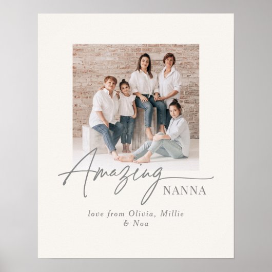 Geweldige Nanna Gepersonaliseerde Foto Aangepaste  Poster (Voorkant)