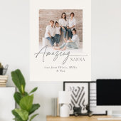 Geweldige Nanna Gepersonaliseerde Foto Aangepaste  Poster (Thuiskantoor)