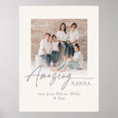 Geweldige Nanna Gepersonaliseerde Foto Aangepaste  Poster (Voorkant)