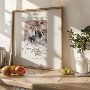 Geweldige Nanna Gepersonaliseerde Foto Aangepaste  Poster