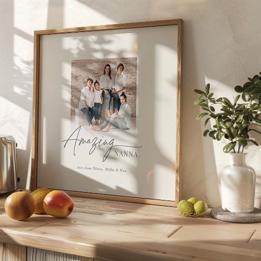 Geweldige Nanna Gepersonaliseerde Foto Aangepaste  Poster