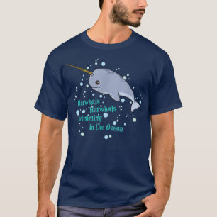 Geweldige Narwhal Unicorns van het Zee T-shirt
