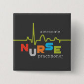 Geweldige nationale week van verpleegkundigen vierkante button 5,1 cm (Voorkant)