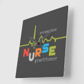 Geweldige nationale week van verpleegkundigen vierkante klok (Hoek)