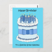 Geweldige neef Happy Birthday Briefkaart (Voorkant / Achterkant)