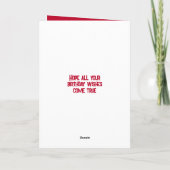 Geweldige neeffoto rood zwart kaart (Achterkant)