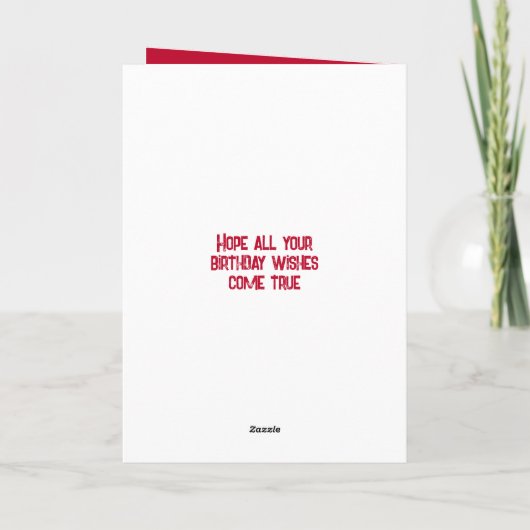 Geweldige neeffoto rood zwart kaart (Achterkant)