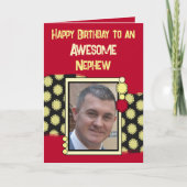 Geweldige neeffoto rood zwart kaart (Voorkant)