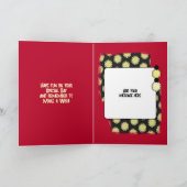 Geweldige neeffoto rood zwart kaart (Binnen)