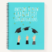 Geweldige neefje afgestudeerd gefeliciteerd notitieboek (Voorkant)