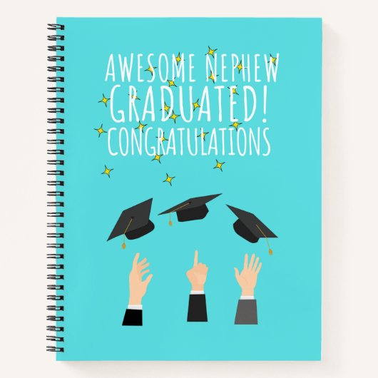 Geweldige neefje afgestudeerd gefeliciteerd notitieboek (Voorkant)
