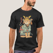 Geweldige Neko Samurai Cat Japan T-shirt (Voorkant)