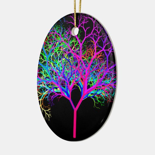 Geweldige neonstructuur keramisch ornament (Links)