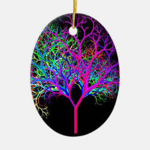 Geweldige neonstructuur keramisch ornament