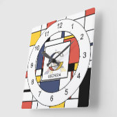 Geweldige neoplasticisme Kunstmonogram. Brief G Vierkante Klok (Hoek)