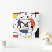 Geweldige neoplasticisme Kunstmonogram. Letter Z Vierkante Klok (Huis)