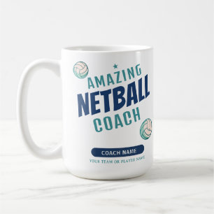 Geweldige Netball Coach Persoonlijke Naam Koffiemok