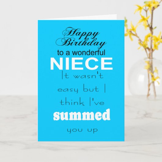 geweldige nichtje verjaardag kaart (Gele Bloem)