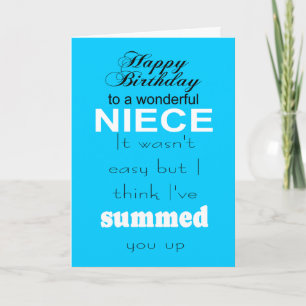 geweldige nichtje verjaardag kaart