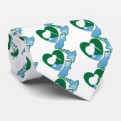 Geweldige Nieuw-Zeelandse Kiwi-vogel met kaart Stropdas (Opgerold)