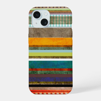 Geweldige nieuwe iPhone grungy gestreepte kunst 15 Case