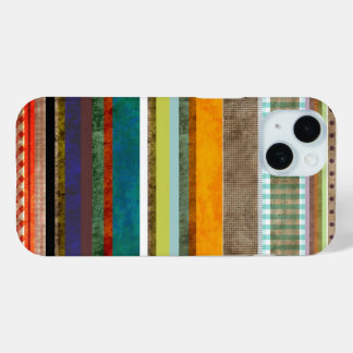 Geweldige nieuwe iPhone grungy gestreepte kunst 15 Case