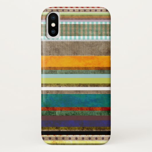 Geweldige nieuwe iPhone X Grungy striped art Case-Mate iPhone Case (Achterkant)