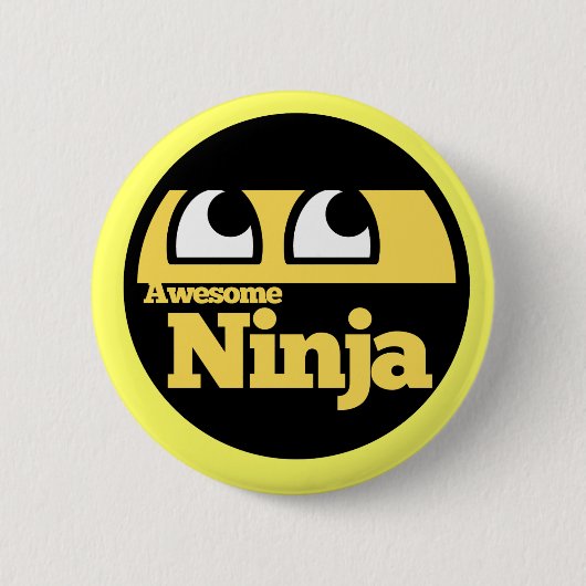 Geweldige Ninja Ronde Button 5,7 Cm (Voorkant)
