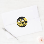 Geweldige Ninja Ronde Sticker (Envelop)