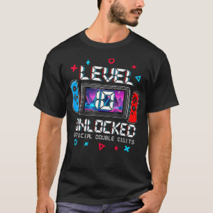 Geweldige Niveau 10 Unlocked Gaming 10e Verjaardag T-shirt