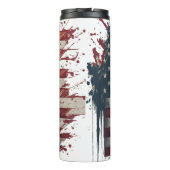 Geweldige noodlijdende Amerikaanse vlag Patriottis Thermosbeker (Achterkant)