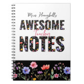 Geweldige notities Wildflower Custom Notitieboek (Voorkant)