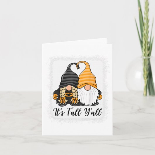 Geweldige Novelty Gnome Halloween Funny's Herfst j Kaart (Voorkant)