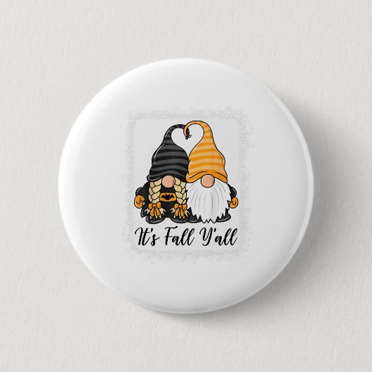 Geweldige Novelty Gnome Halloween Funny's Herfst j Ronde Button 5,7 Cm (Voorkant)