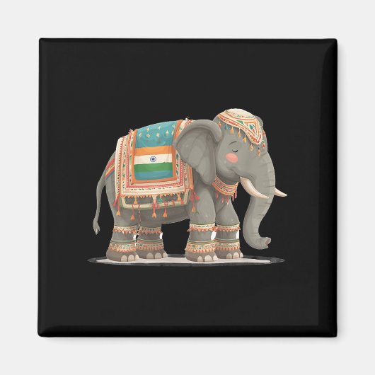 Geweldige olifantenkostuum voor jongens en meisjes magneet (Voorkant)