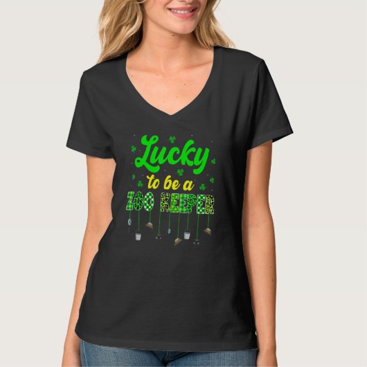 Geweldige om een dierentuin te zijn Shamrock Irish T-shirt (Voorkant)