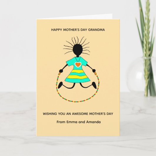 Geweldige oma Happy Moederdag Kaart (Voorkant)