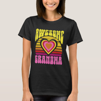 Geweldige Oma Leuke Zonsondergang Harten Moederdag T-shirt