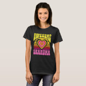 Geweldige Oma Leuke Zonsondergang Harten Moederdag T-shirt (Voorkant volledig)