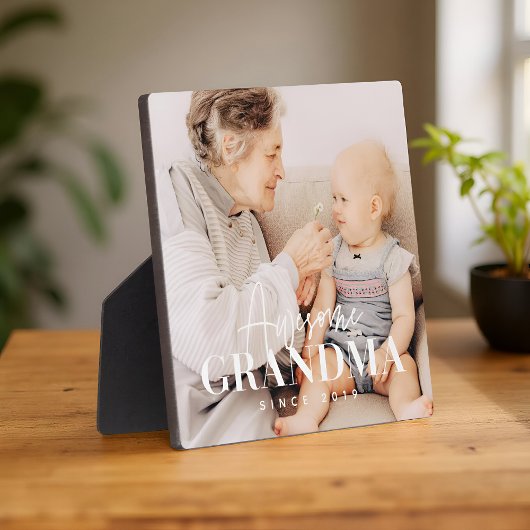 Geweldige oma sinds 20XX Eenvoudige Elegante Foto Fotoplaat