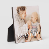 Geweldige oma sinds 20XX Eenvoudige Elegante Foto Fotoplaat (Voorkant)